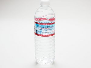Crystal Geyser Water at Cafe Madeleine