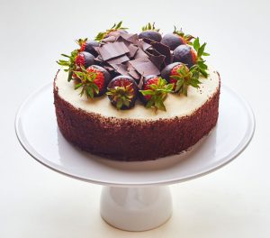 Chocolate cake with strawberries - san Francisco
